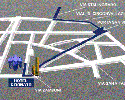 Come raggiungere il Best Western Hotel San Donato nel centro cella citta'