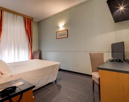 Convenience and comfort in the economy room of the Hotel San Donato in Bologna