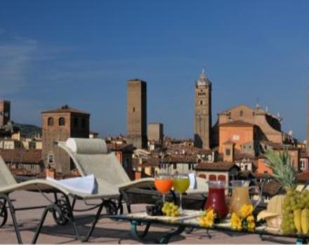 boire un super panoramique à Bologne au Hôtel San Donato. Possibilité »de stationnement.